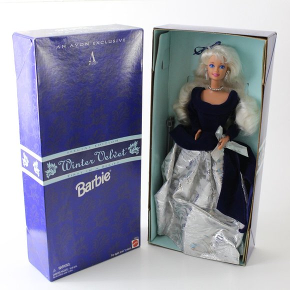 NWB 1995 An Avon Exclusive Winter Velvet Barbie - Picture 2 of 11